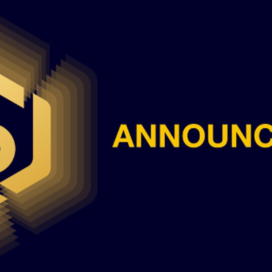 Bitrue logo met tekst 'Announcement' op een donkerblauwe achtergrond.