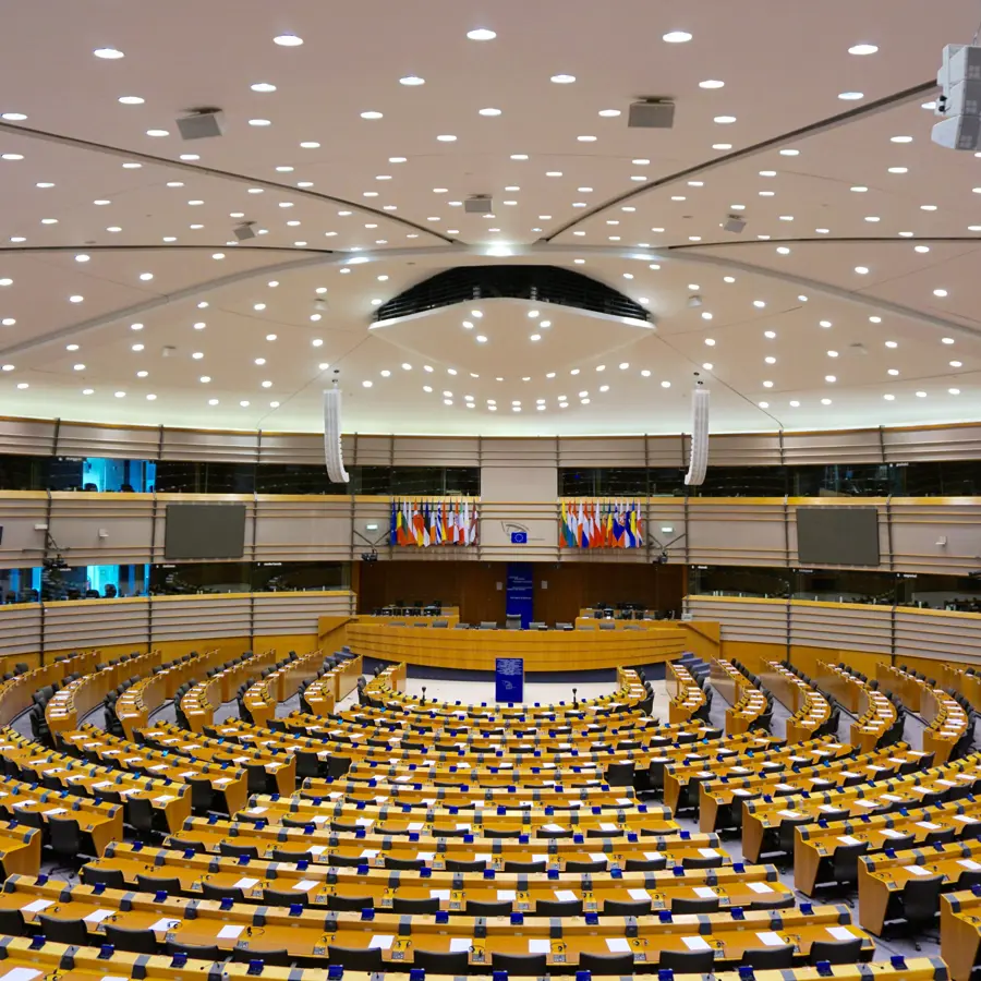 Het auditorium van het eurpese parlement