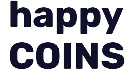 Het logo van Happy Coins