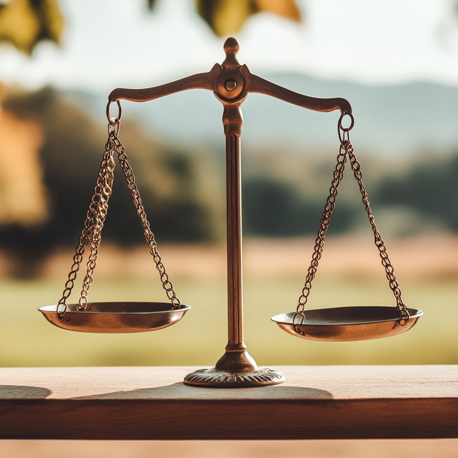 Een close-up van een weegschaal